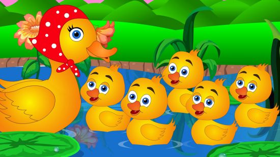 five little ducks nursery rhyme